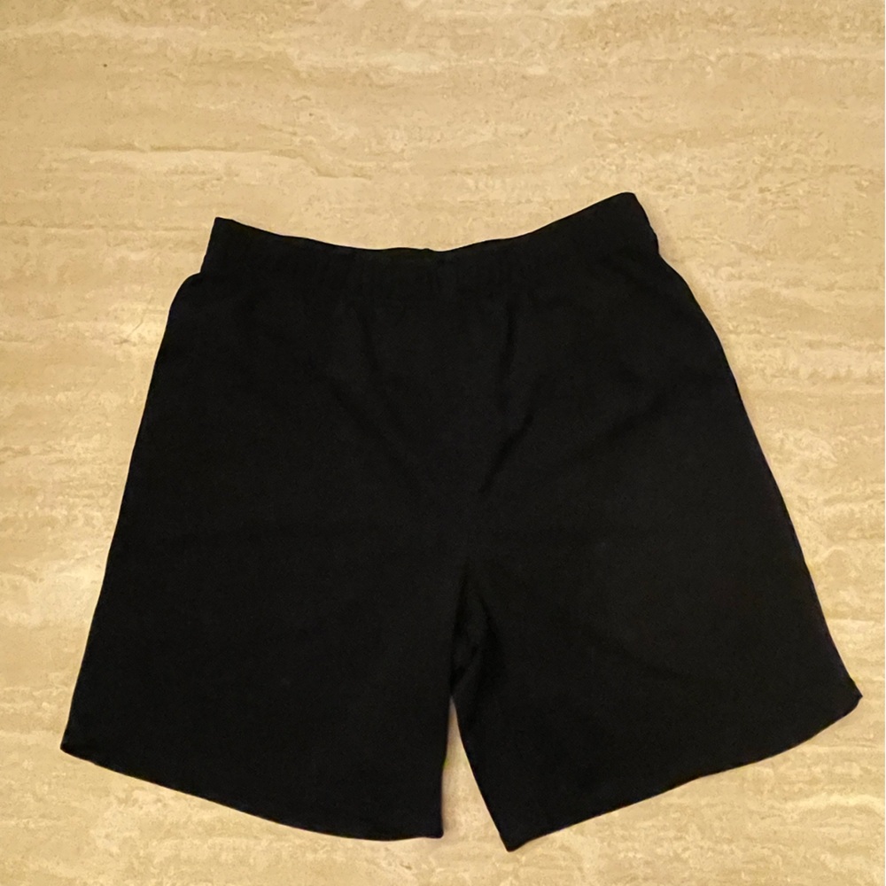 Lands End School Uniform Girls Mesh Gym Short Black Size XL